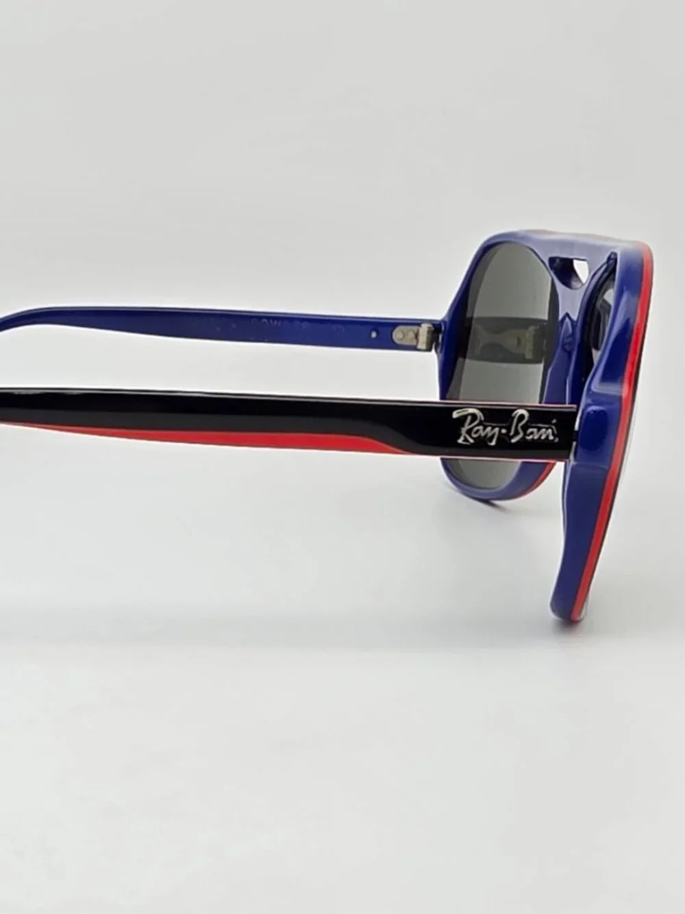 Ray-Ban B&L L9722 Powderhorn Black Frame G-31 Silver Mirror Aviator Sunglasses